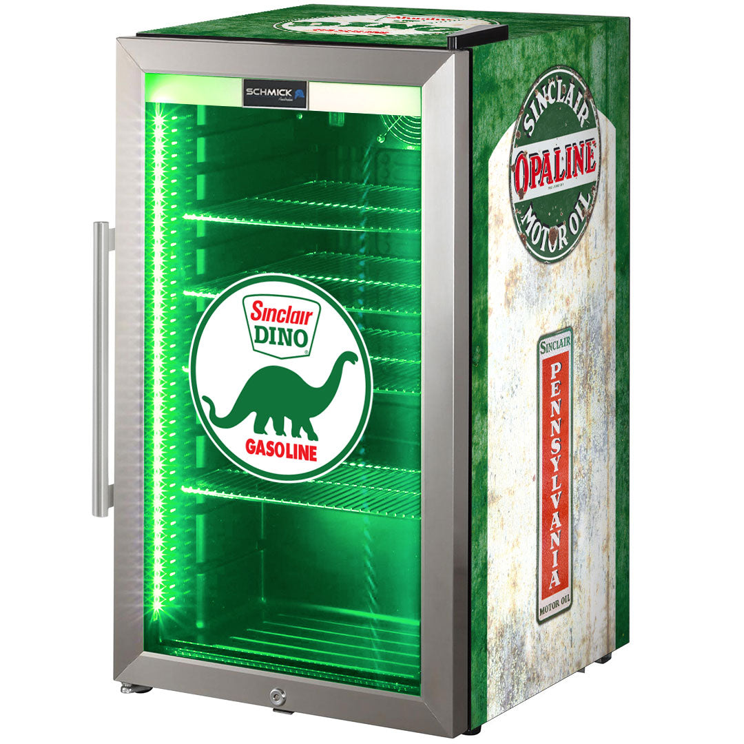 dino Dino Schmick Vintage Fuel Pump Triple Glazed Alfresco Bar Fridge With LED Strip Lights - Model SC88-FP-DINO | Retrocade - Image 11