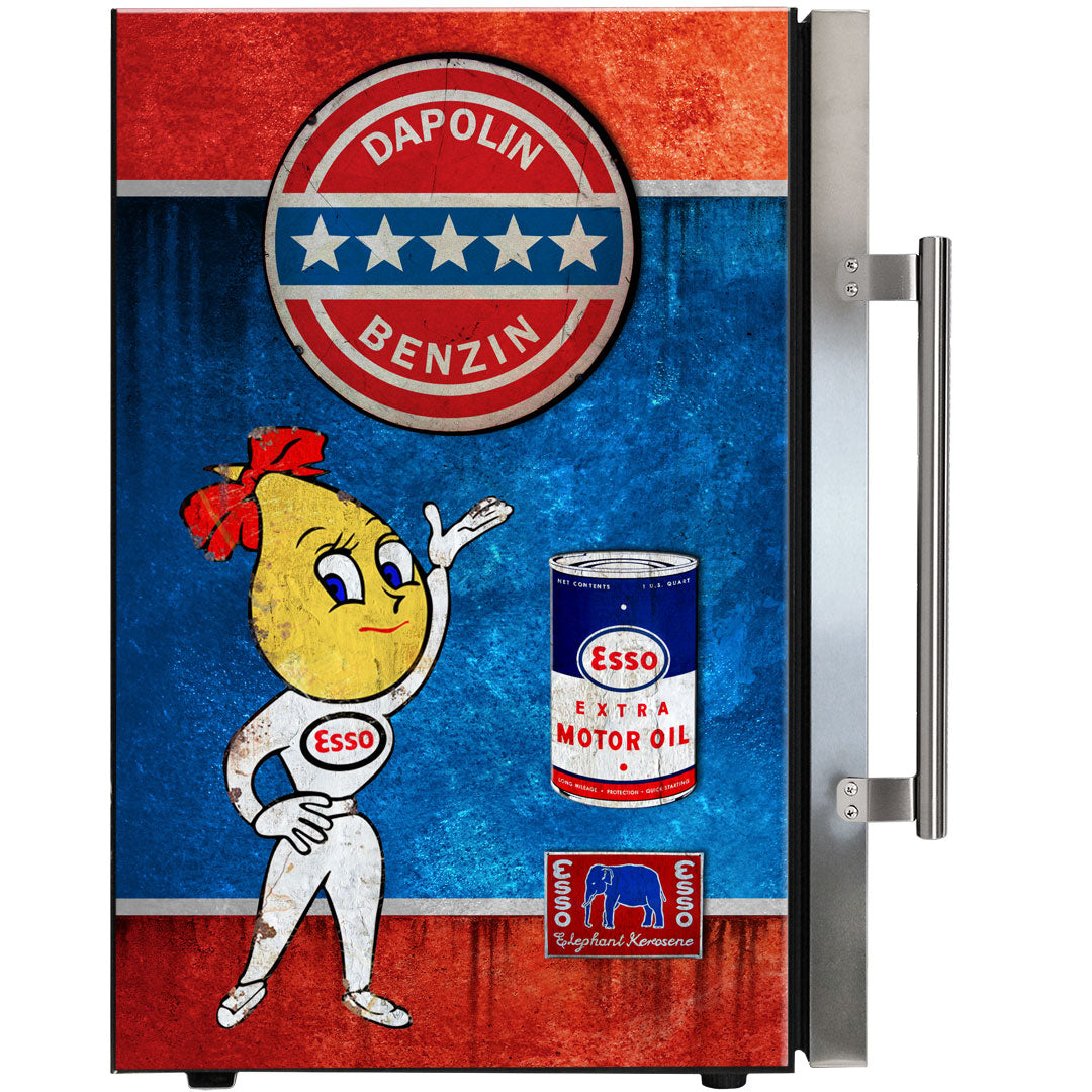 esso Esso Vintage Fuel Pump Branded Bar Fridge, Great gift idea! - Model SC70-FP-ESSO | Retrocade - Default Title - Image 3