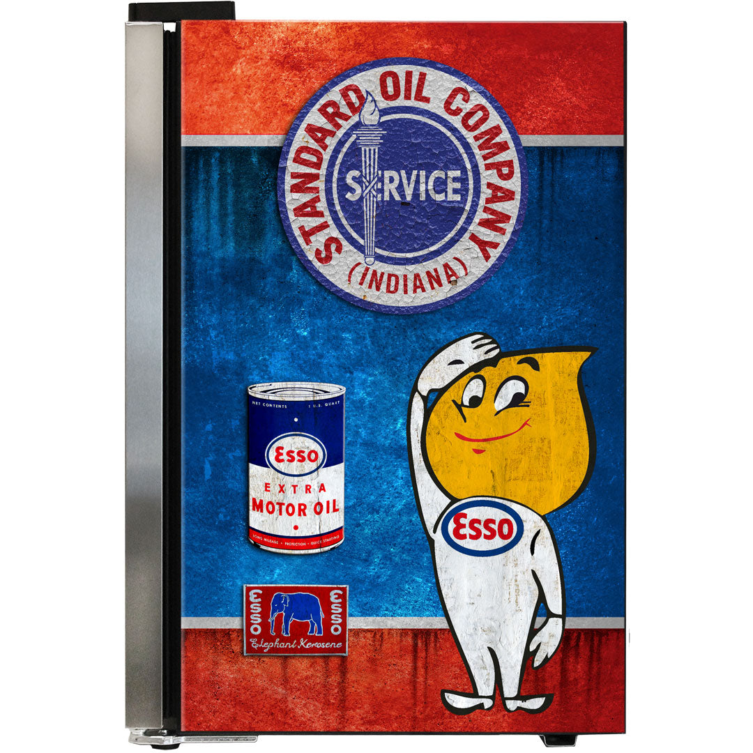 esso Esso Vintage Fuel Pump Branded Bar Fridge, Great gift idea! - Model SC70-FP-ESSO | Retrocade - Default Title - Image 4