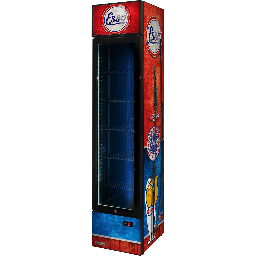 esso Esso Fuel Pump Branded Skinny Upright Bar Fridge - Model SS-P160-FP-ESSO | Retrocade - Image 9