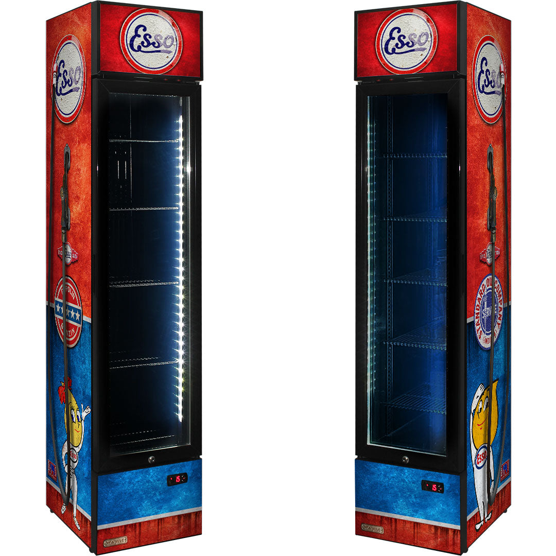 esso Esso Fuel Pump Branded Skinny Upright Bar Fridge - Model SS-P160-FP-ESSO | Retrocade - Image 2