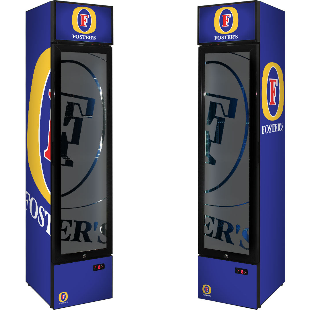 fosters Fosters Branded Skinny Upright Bar Fridge - Model SS-P160-FOSTERS | Retrocade - Image 2