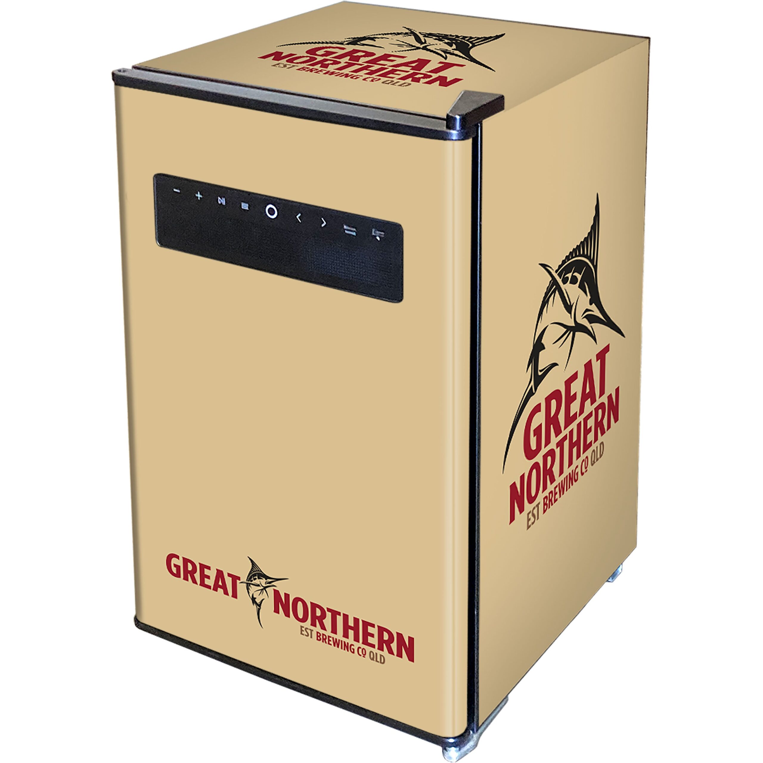 great northern Schmick Great Northern Blue Tooth Speaker Disco Bar Fridge - Model BC70B-BTS-GOLD | Retrocade - Image 2