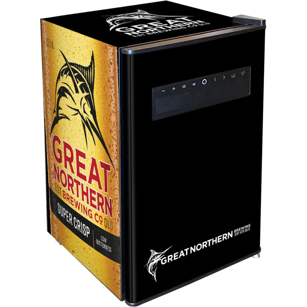 great northern Great Northern Blue Tooth Speaker Disco Bar Fridge - Model BC70B-BTS-CRISP | Retrocade