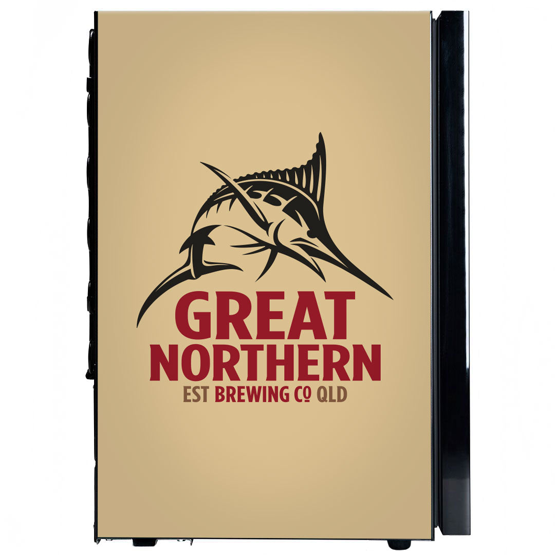 great northern Great Northern Branded Glass Door Bar Fridge With Cool Frosted Door Logo - Model SC70-B-GOLD | Retrocade - Image 4