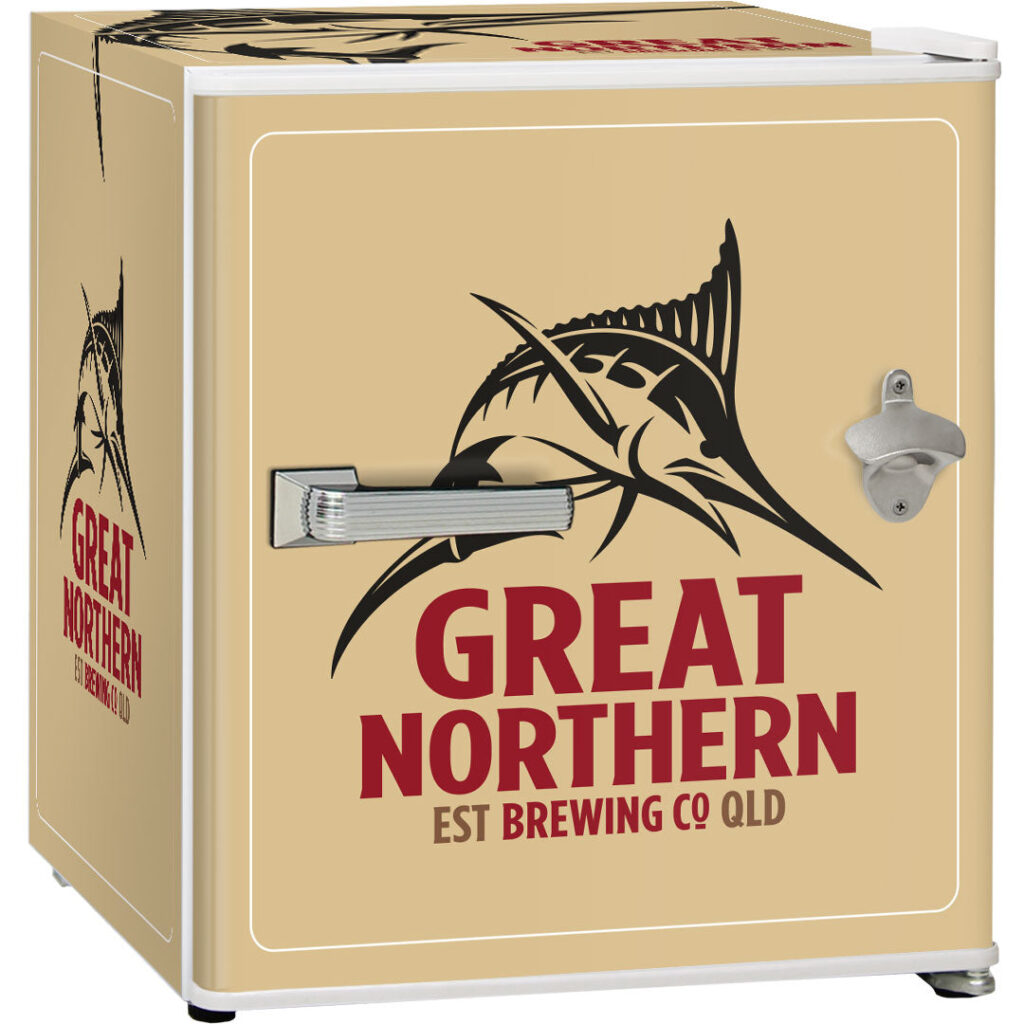 great northern Great Northern Retro Mini Bar Fridge - Model BC46W-GNBC-GOLD | Retrocade