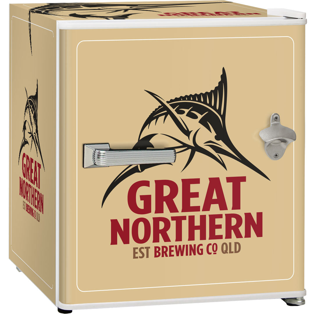 great northern Great Northern Retro Mini Bar Fridge - Model BC46W-GNBC-GOLD | Retrocade