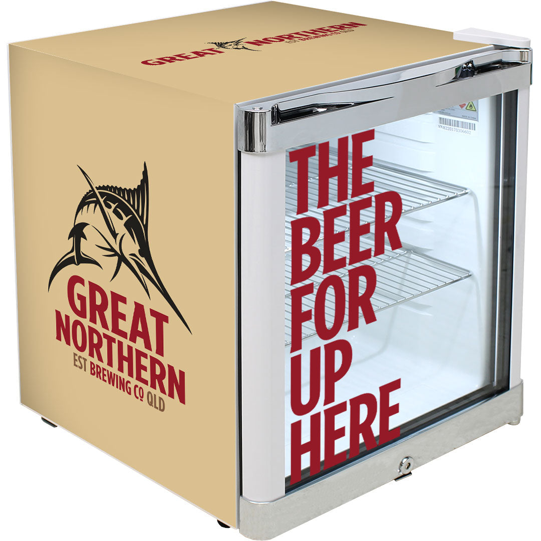 great northern Great Northern Mini Glass Door 50L Bar Fridge - Model SC50W-GOLD | Retrocade - Image 2