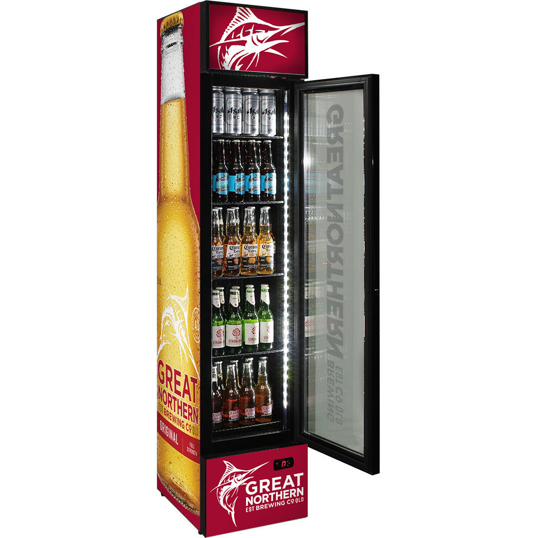 great northern Great Northern Original Branded Skinny Upright Bar Fridge - Model SS-P160-ORIG | Retrocade - Image 6