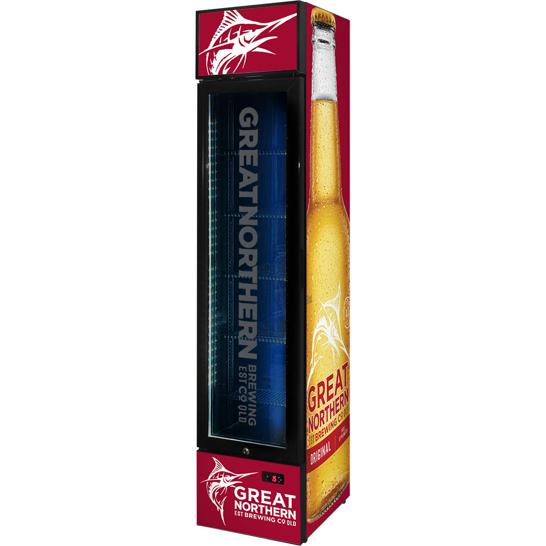 great northern Great Northern Original Branded Skinny Upright Bar Fridge - Model SS-P160-ORIG | Retrocade - Image 3