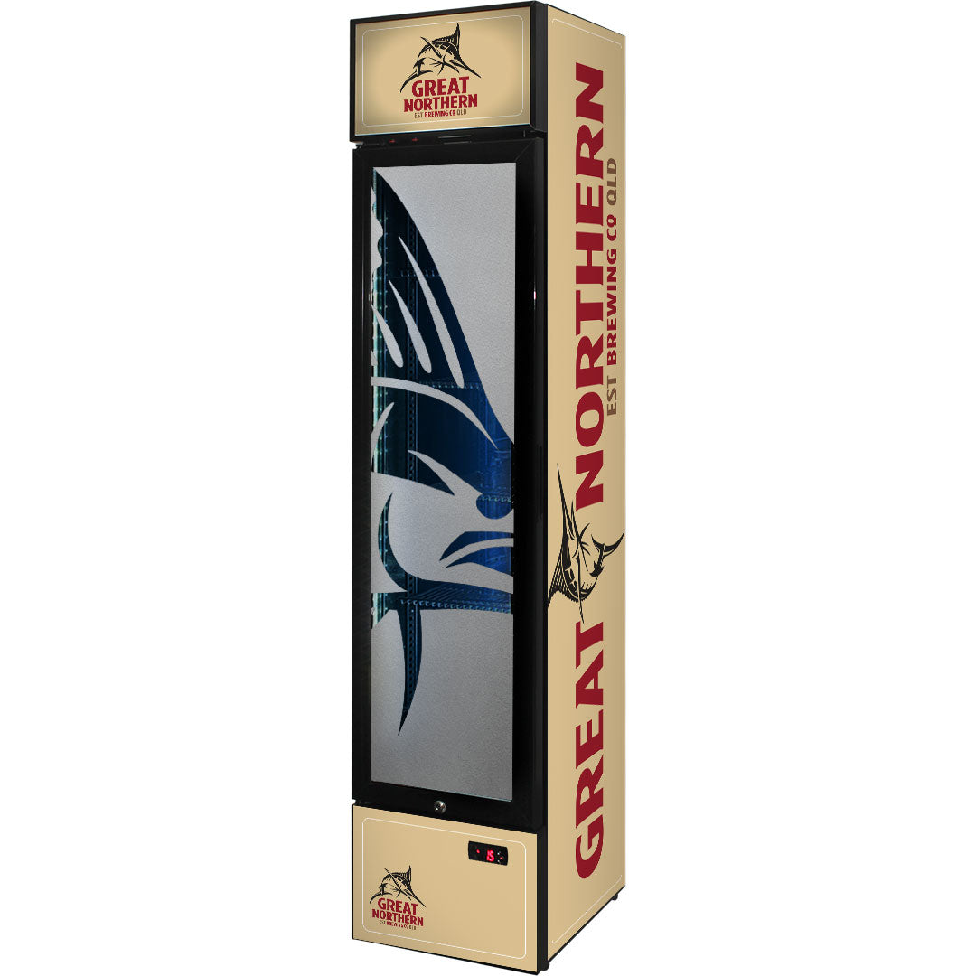great northern Great Northern Branded Skinny Upright Bar Fridge - Model SS-P160-GOLD | Retrocade - Image 7