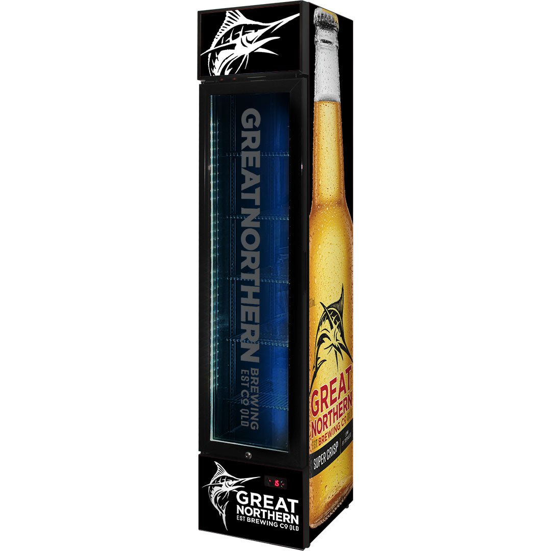 great northern Great Northern Super Crisp Branded Skinny Upright Bar Fridge - Model SS-P160-CRISP | Retrocade - Image 7