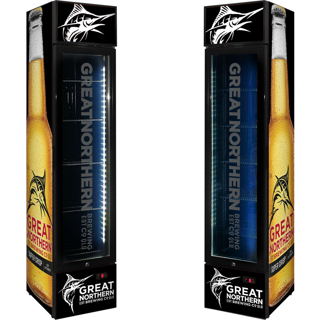 great northern Great Northern Super Crisp Branded Skinny Upright Bar Fridge - Model SS-P160-CRISP | Retrocade - Image 10