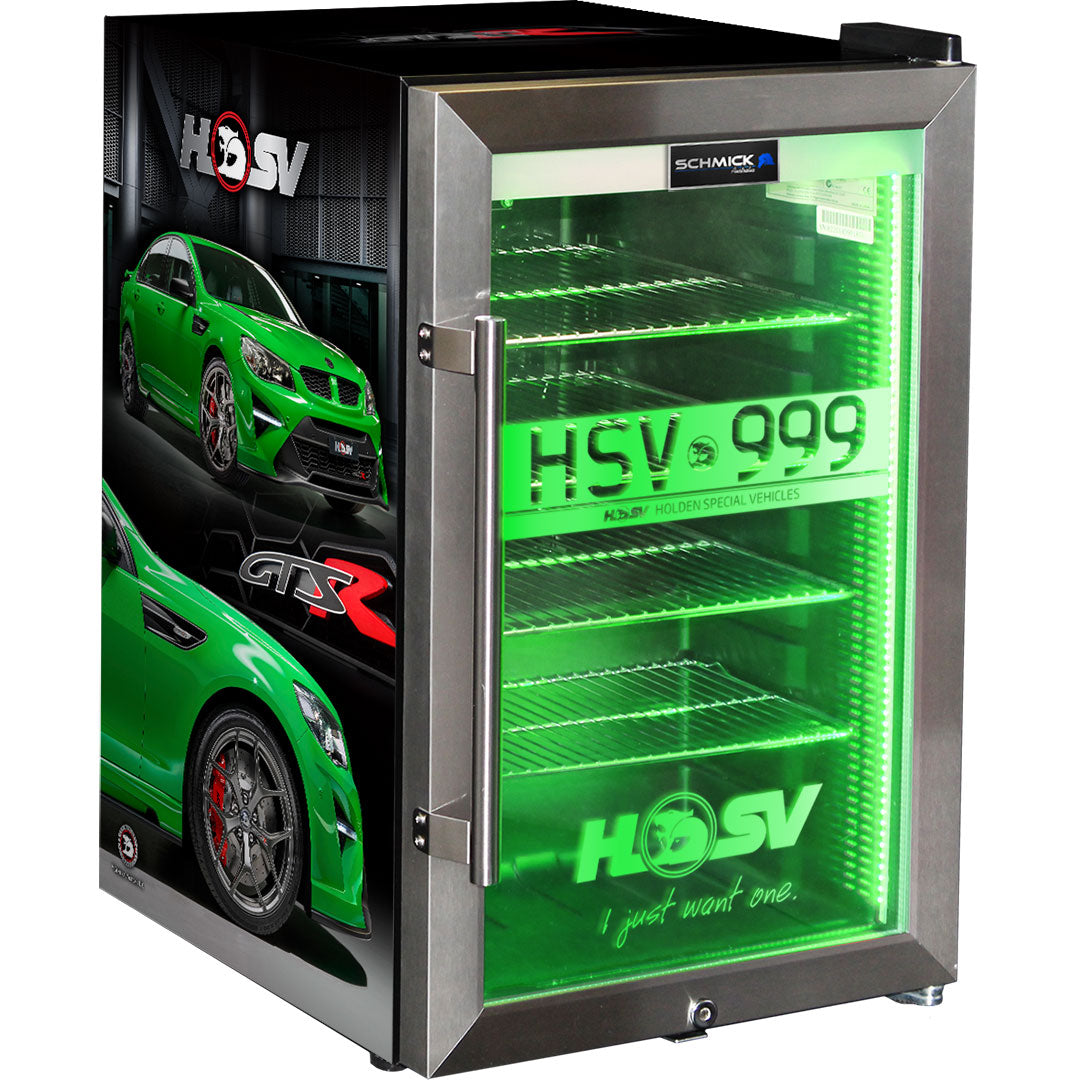 Holden HSV GTSR branded bar fridge, Great gift idea! Add You Own Number Plate To Door! Model SC70-SS-GTSR | Retrocade