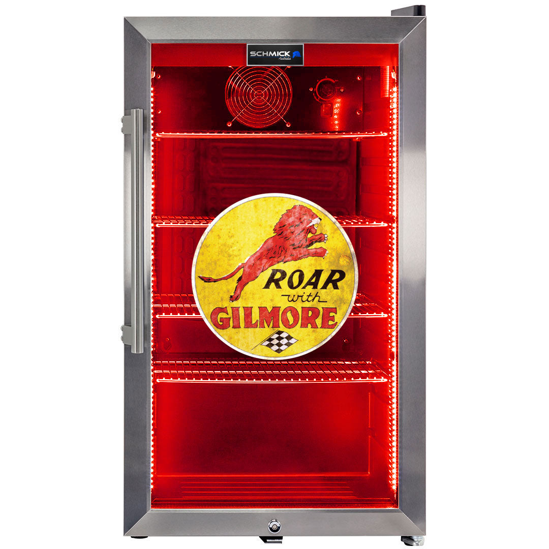 gilmore Gilmore Schmick Vintage Fuel Pump Triple Glazed Alfresco Bar Fridge With LED Strip Lights - Model SC88-FP-GILMORE | Retrocade - Default Title - Image 8