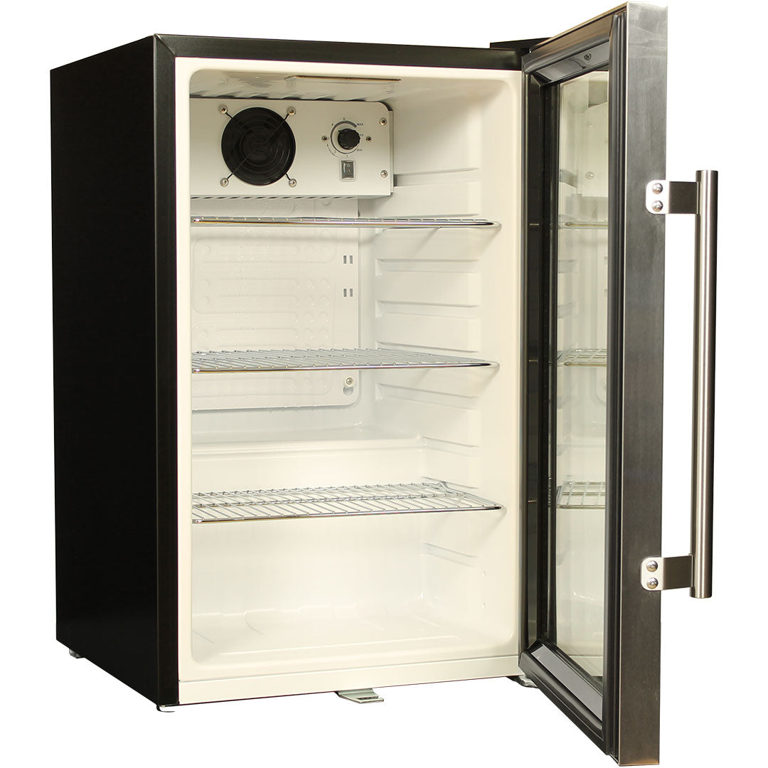 great northern Great Northern Gold Tropical Glass Door Fridge - 80 Cans Right Hinge Model EC68-SSH-GOLD | Retrocade - Image 4