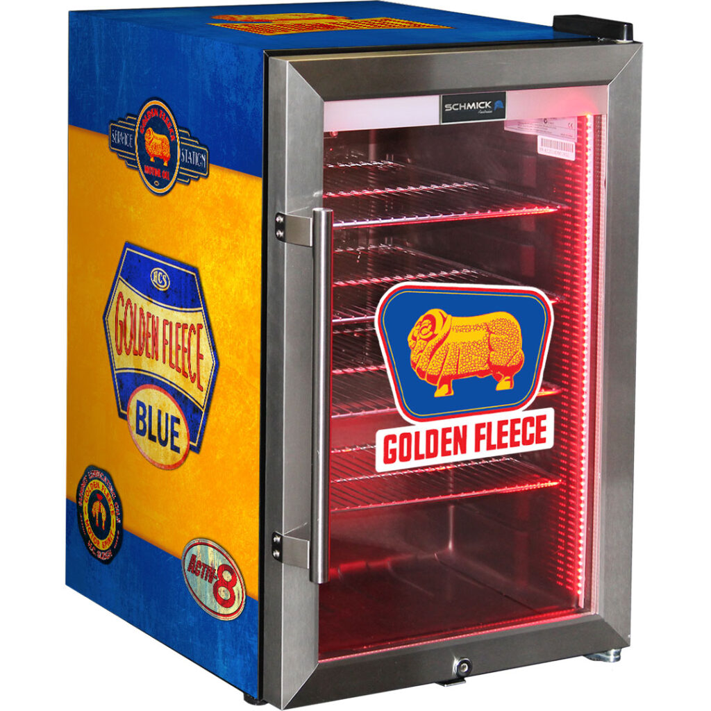 golden fleece Golden Fleece Vintage Fuel Pump Branded Bar Fridge, Great gift idea! - Model SC70-FP-FLEECE | Retrocade - Default Title