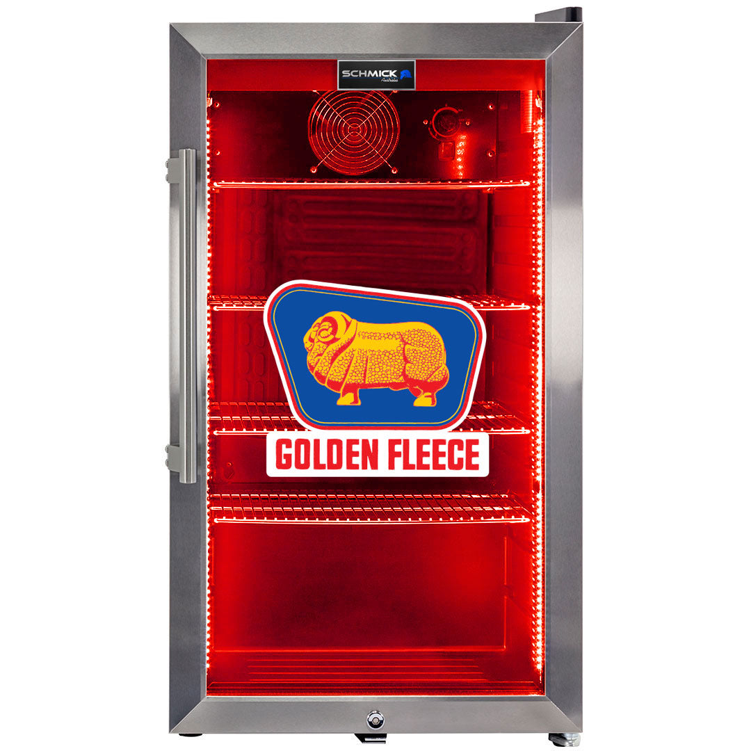golden fleece Golden Fleece Schmick Vintage Fuel Pump Triple Glazed Alfresco Bar Fridge With LED Strip Lights - Model SC88-FP-FLEECE | Retrocade - Default Title - Image 8