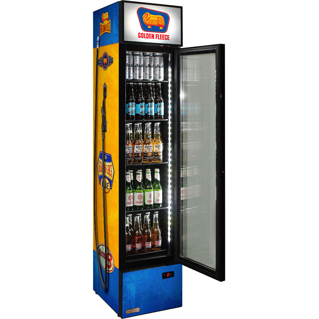 golden fleece Golden Fleece Fuel Pump Branded Skinny Upright Bar Fridge - Model SS-P160-FP-FLEECE | Retrocade - Image 10