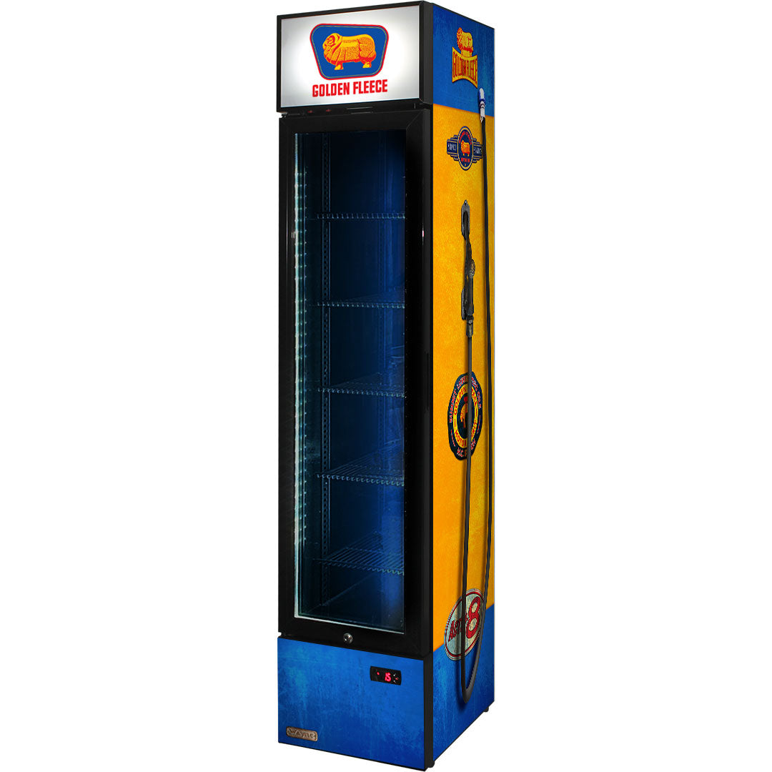 golden fleece Golden Fleece Fuel Pump Branded Skinny Upright Bar Fridge - Model SS-P160-FP-FLEECE | Retrocade - Image 9