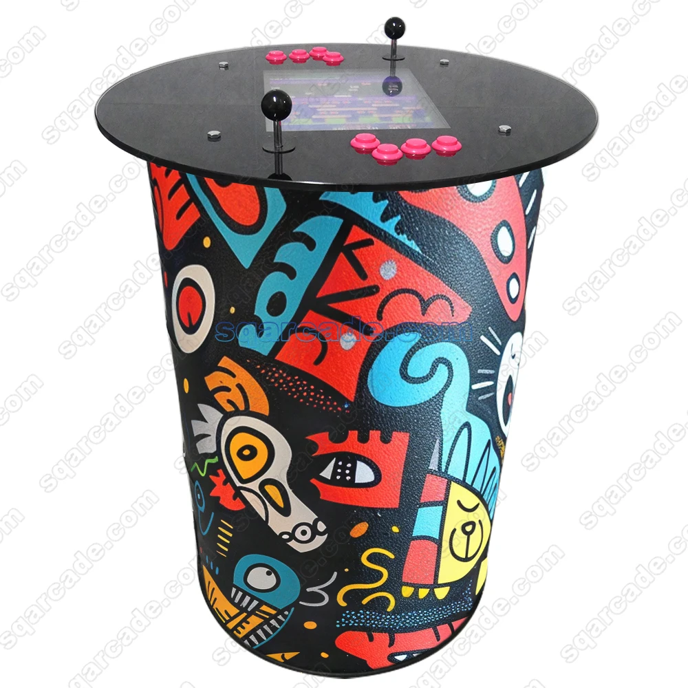 2-Player Cocktail Barrel Arcade Table - Image 5