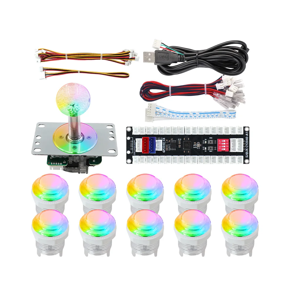 Pico 2040 RGB Arcade Kit with Joystick and Buttons - Image 2