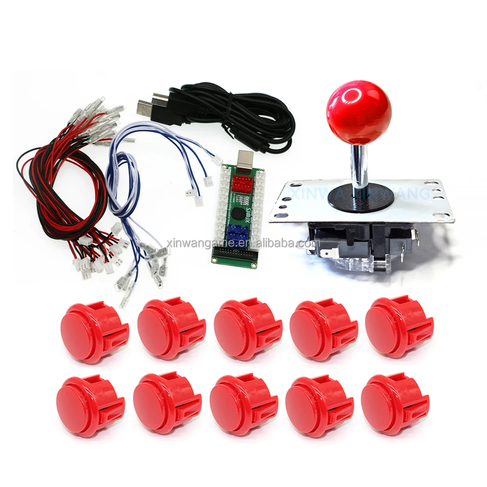 CY1124 USB Keyboard Encoder Arcade Kit with 30mm Buttons