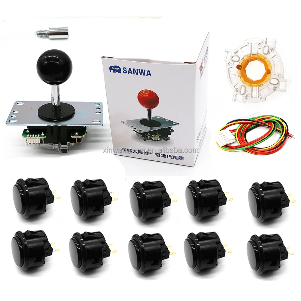 Original Sanwa JLF 8YT 8-Way Arcade Joystick DIY Kit