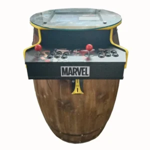Wooden Beer Barrel Arcade Machine – 2-Player