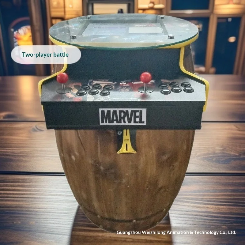Wooden Beer Barrel Arcade Machine – 2-Player - Image 4
