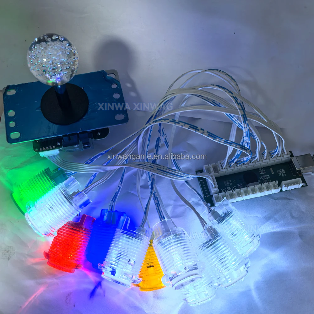 Sanwa-Style LED Arcade Kit with 1P or 2P USB Options - Image 6