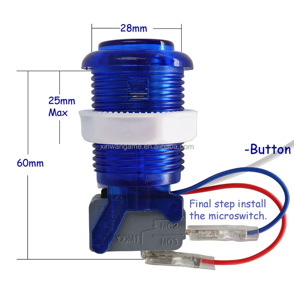 Happ-Style Oval Joystick Kit with 5V LED Buttons - Image 4