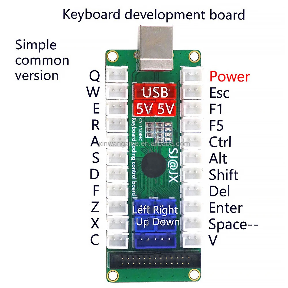 CY1124 USB Keyboard Encoder Arcade Kit with 30mm Buttons - Image 5