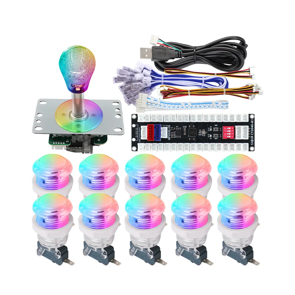 Pico 2040 RGB Arcade Kit with Joystick and Buttons
