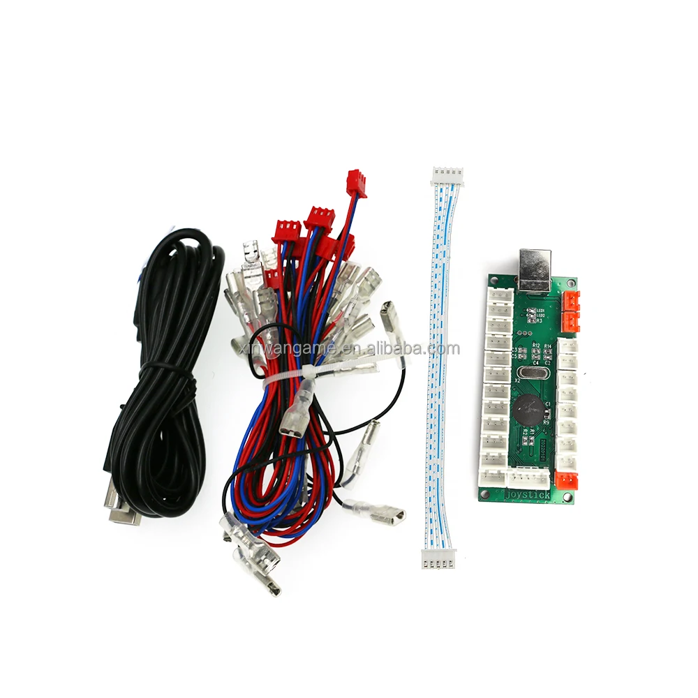USB Arcade Stick DIY Kit with 33mm Chrome LED Buttons - Image 4