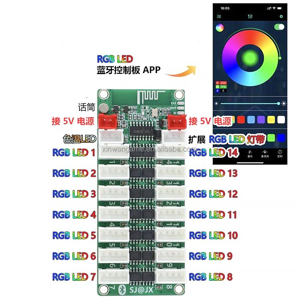 RGB Arcade Joystick Kit with White Button Options - Image 3
