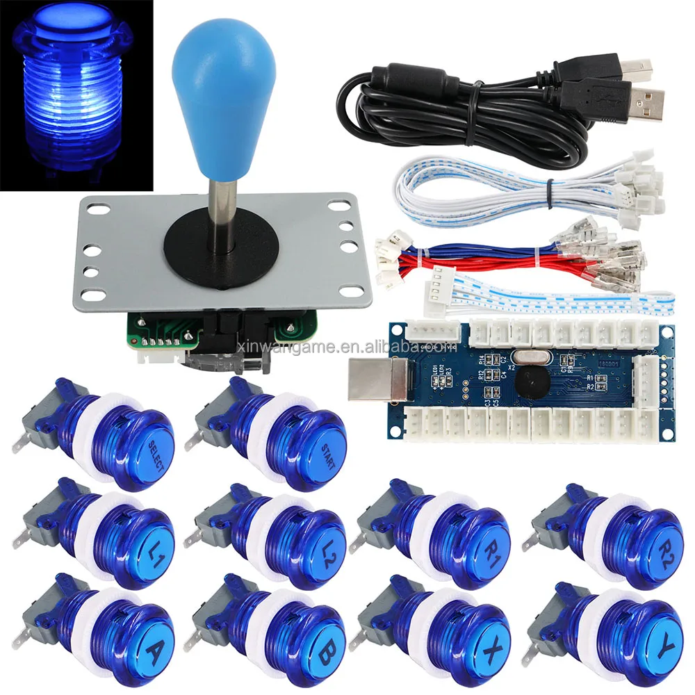 Happ-Style Oval Joystick Kit with 5V LED Buttons - Image 3