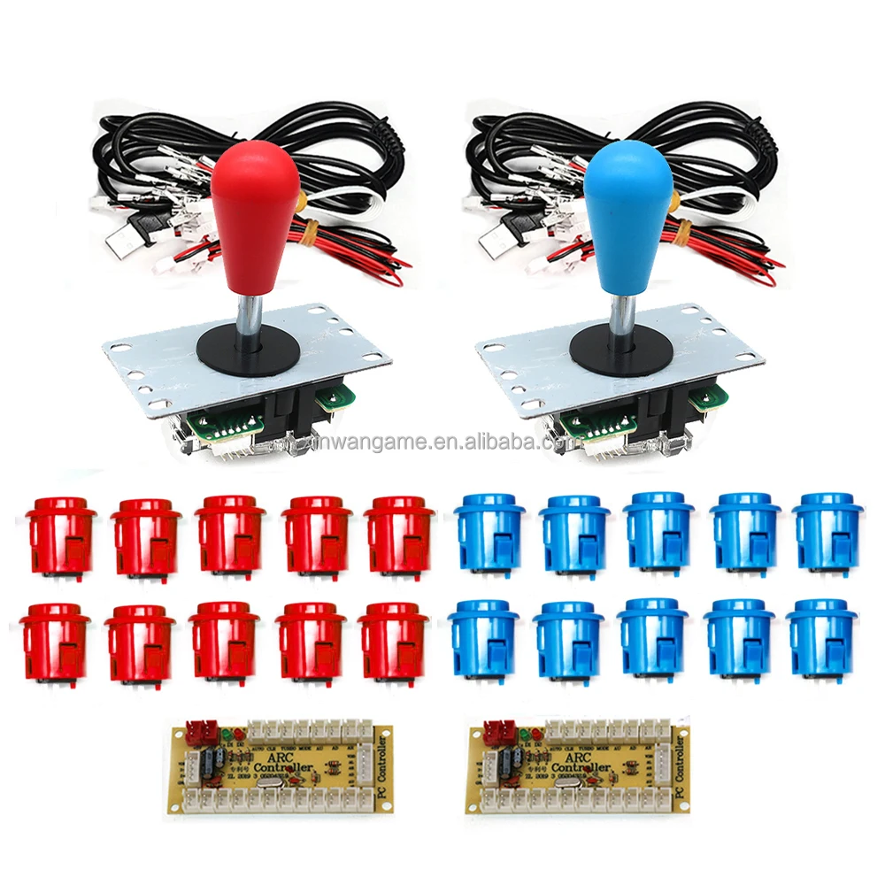 2-Player Happ-Style USB Joystick and Button Kit - Image 2