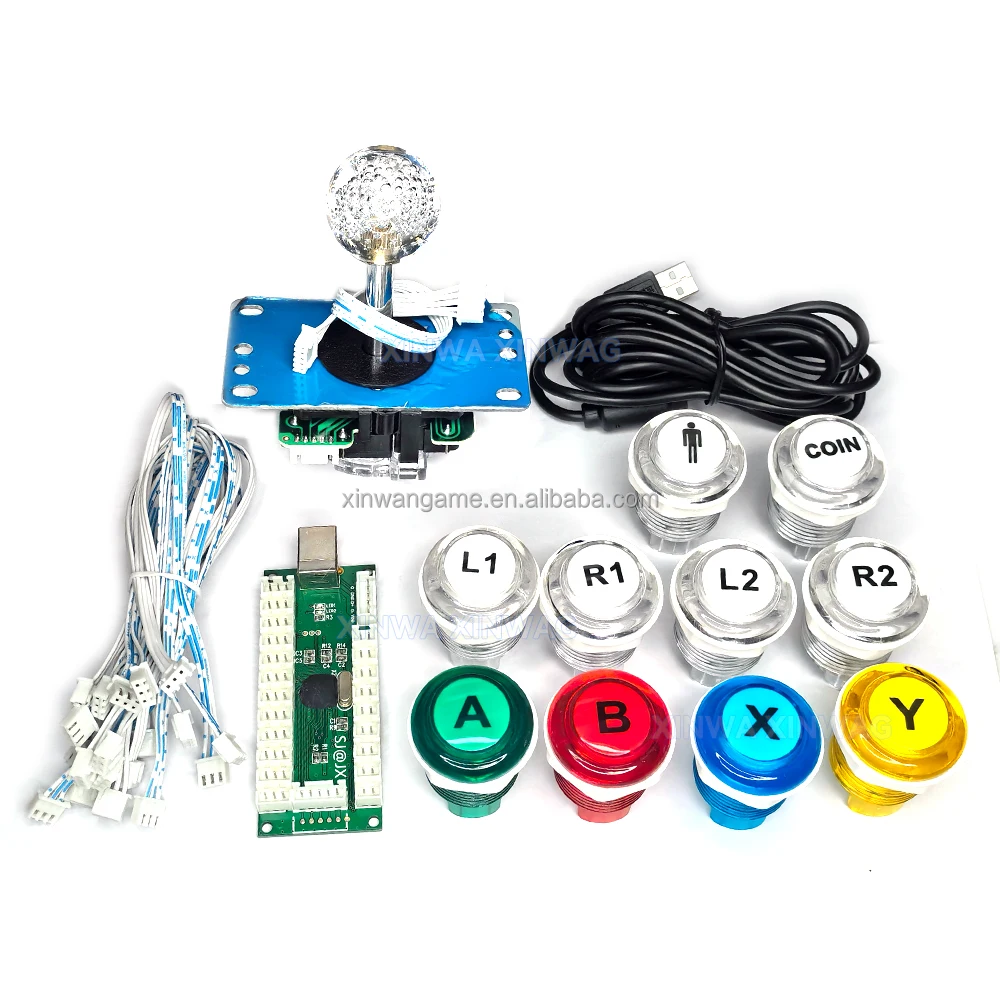 Sanwa-Style LED Arcade Kit with 1P or 2P USB Options - Image 2