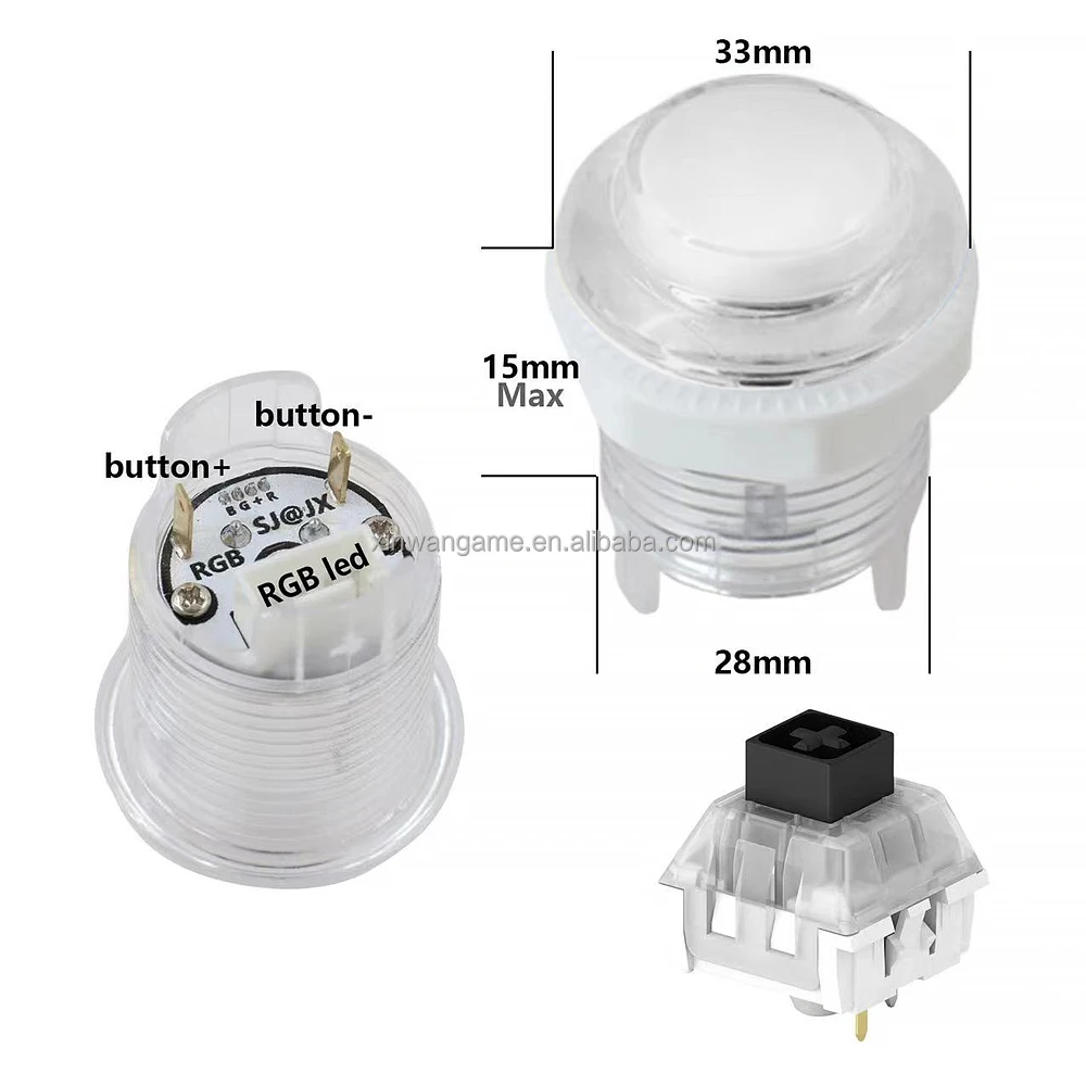 RGB Arcade Joystick Kit with White Button Options - Image 4