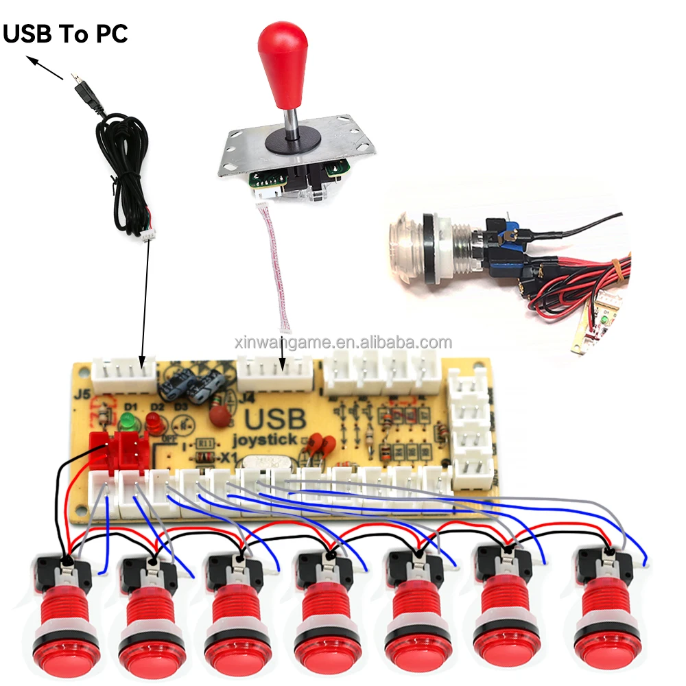 XW808 2-Player American-Style LED Arcade Kit - Image 3