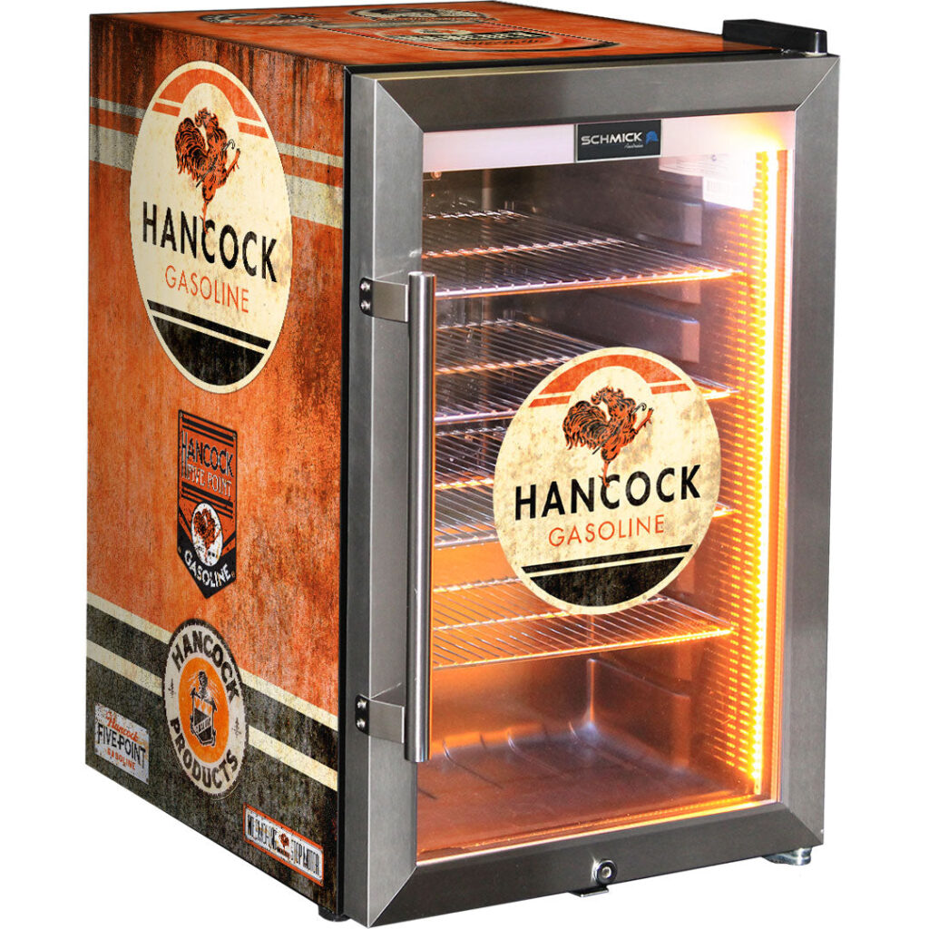 hancock Hancock Vintage Fuel Pump Branded Bar Fridge, Great gift idea! - Model SC70-FP-HANCOCK | Retrocade - Default Title