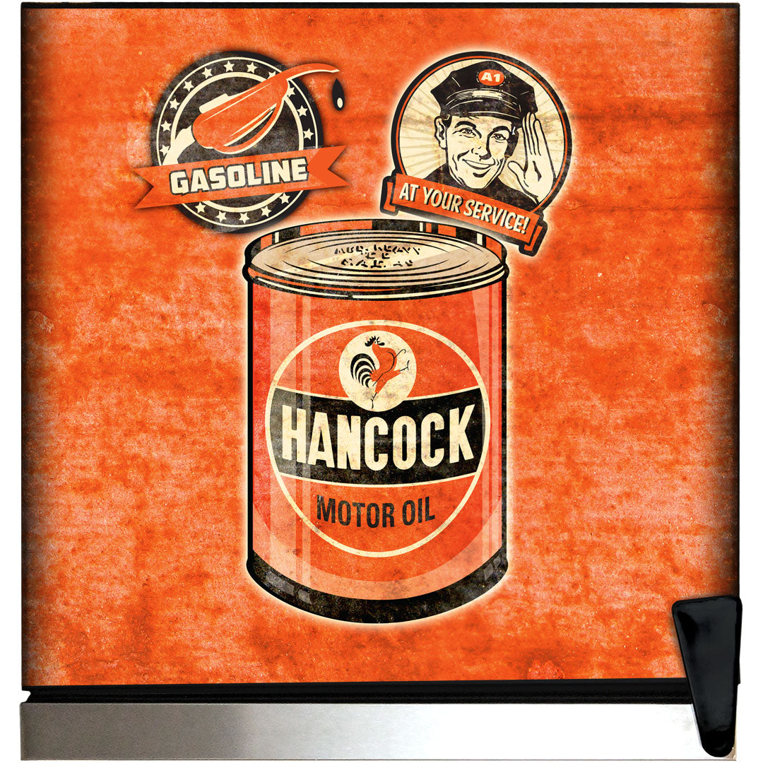 hancock Hancock Schmick Vintage Fuel Pump Triple Glazed Alfresco Bar Fridge With LED Strip Lights - Model SC88-FP-HANCOCK | Retrocade - Image 10