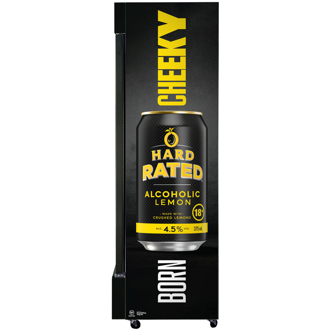 hard rated Hard Rated Upright Quiet Running Black Glass Door Bar Fridge - Model SC372B-HR | Retrocade - Image 4