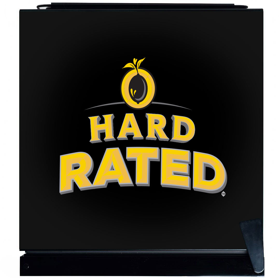 hard rated Hard Rated branded Glass Door Mini Bar Fridge With Lock - 38 Cans - Model SC50AB-HR | Retrocade - Image 8