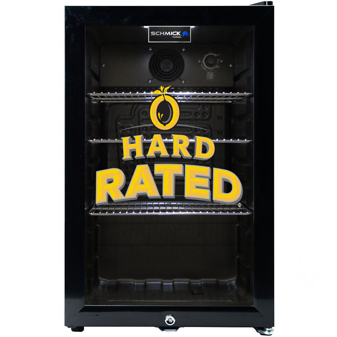 hard rated Hard Rated Branded Glass Door Bar Fridge With Cool Frosted Door Logo - Model SC70-B-HR | Retrocade - Image 8