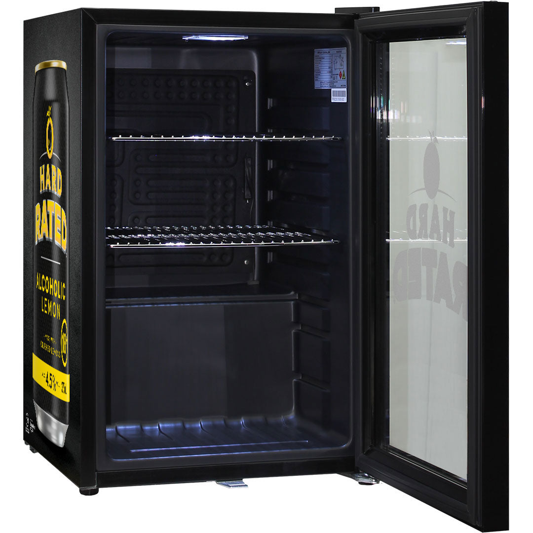 hard rated Hard Rated Branded Glass Door Bar Fridge With Cool Frosted Door Logo - Model SC70-B-HR | Retrocade - Image 10