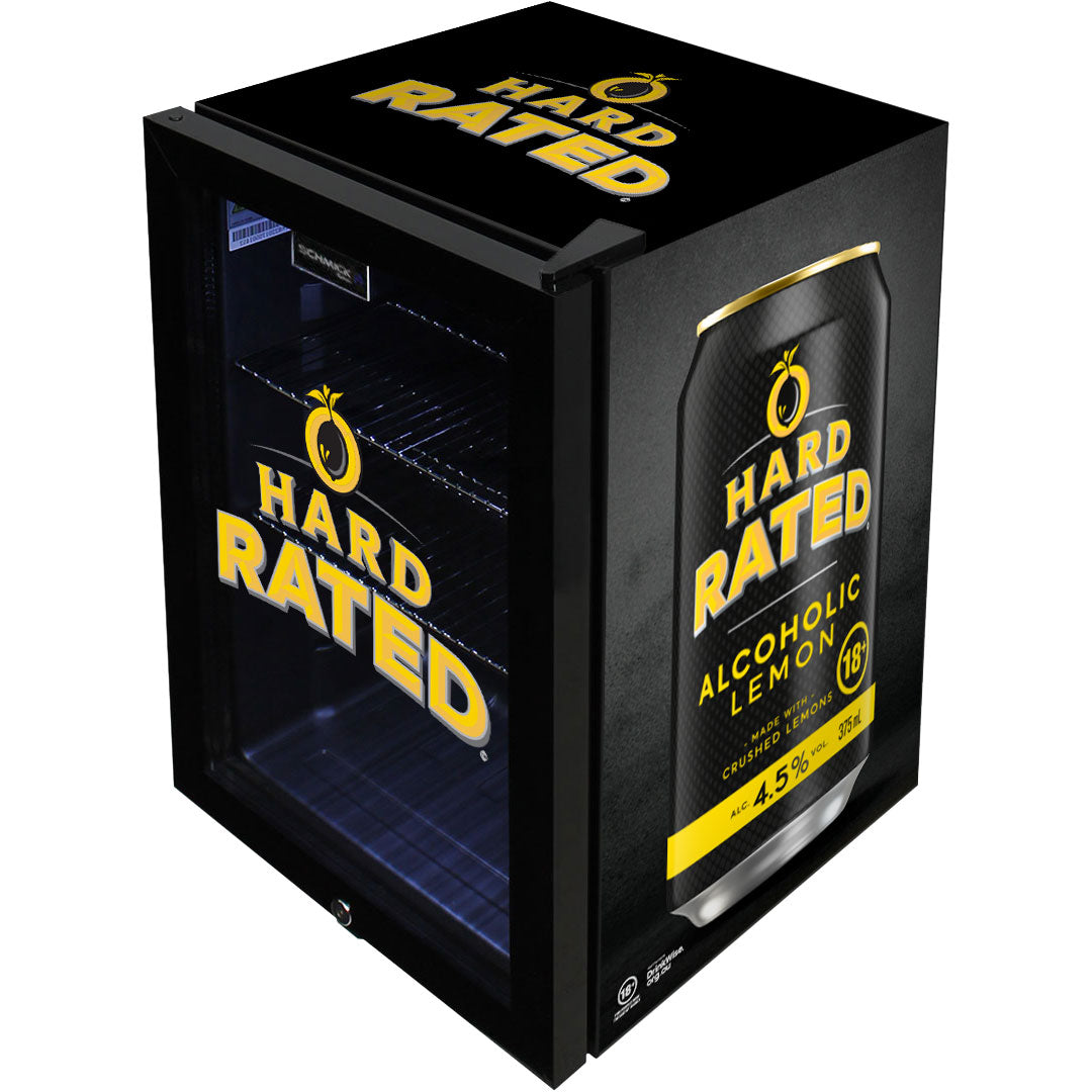 hard rated Hard Rated Branded Glass Door Bar Fridge With Cool Frosted Door Logo - Model SC70-B-HR | Retrocade - Image 5