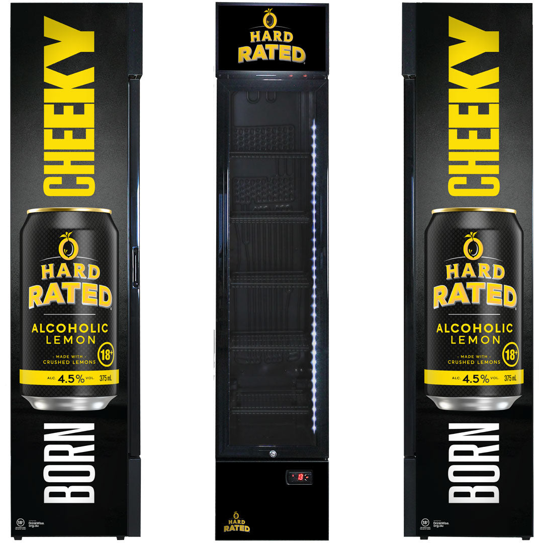 hard rated HARD RATED Branded Skinny Upright Bar Fridge - Model SS-P160-HR | Retrocade - Image 5