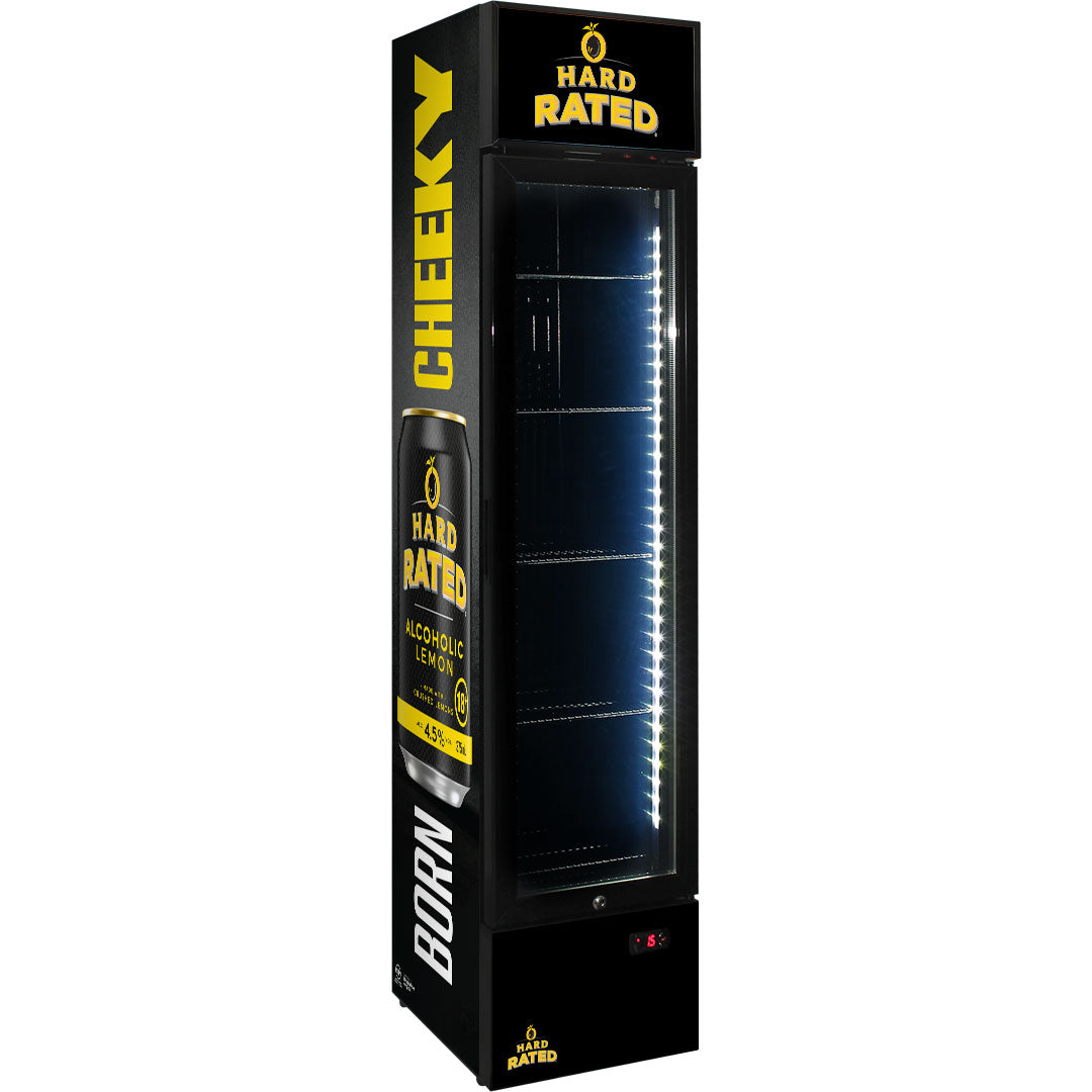 hard rated HARD RATED Branded Skinny Upright Bar Fridge - Model SS-P160-HR | Retrocade - Image 4